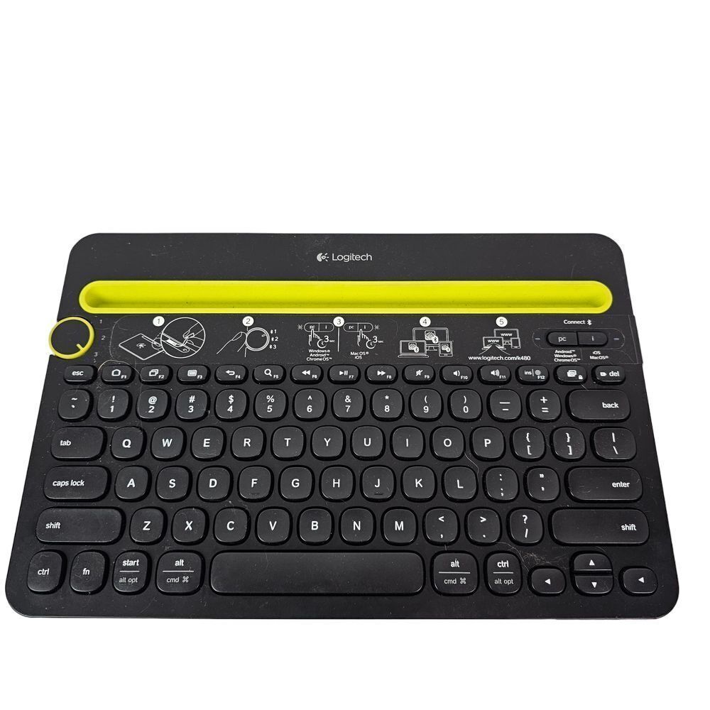 Logitech K480 Wireless Bluetooth Keyboard Holds Tablet/Phone